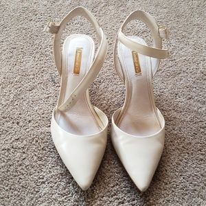 White Pointed Toe Pumps